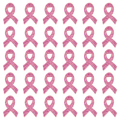 Роза 30 аппликации со стразами из ленты для информирования о раке молочной железы, аксессуары для костюма, роза, 42x28x3.5 мм