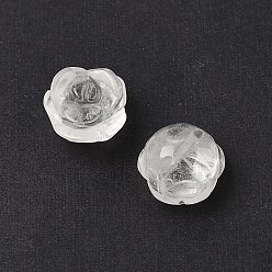 Quartz Crystal Natural Quartz Crystal Beads, Rock Crystal Rose, 11.5~12.5x12~12.5x8~9mm, Hole: 1mm