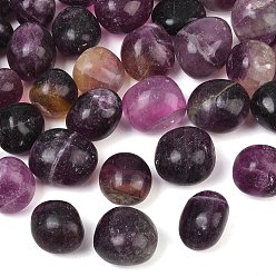 Fluorite Natural Purple Fluorite Beads, Tumbled Stone, Nuggets, No Hole/Undrilled, Vase Filler Gems, 20~35x22~40x14~27mm