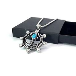 Нержавеющая Сталь Цвет Подвеска в виде колеса Амами, якорь, подвеска из нержавеющей стали в стиле ВМФ, морские украшения