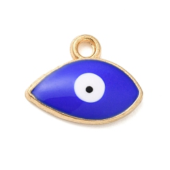 Evil Eye Подвески из эмали и сплава, золотые, злые глаза, 10.5x13.5x2.5 мм, отверстие : 1.6 мм