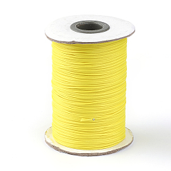 Yellow Korean Waxed Polyester Cord, Yellow, 1mm, about 85yards/roll