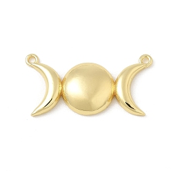 Настоящее золото 18K Латунные подвески, тройные чары богини, стойки покрытие, долговечный, без кадмия и без свинца, реальный 18 k позолоченный, 13.5x26x4 мм, отверстие : 1.2 мм