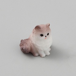 Розово-Коричневый Украшения в форме кошек из смолы, для украшения рабочего стола домашнего офиса, розово-коричневый, 21.5x23x25.5 мм