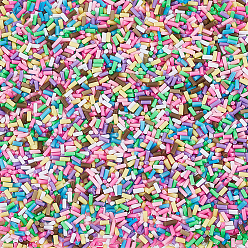 (52) Непрозрачная лаванда 150g бусины из полимерной глины ручной работы, неочищенные / без отверстий, колонка, разноцветные, 3~6x1.5 мм