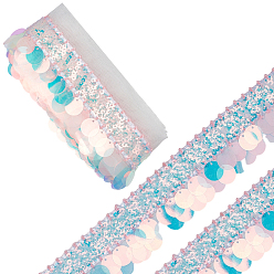 Разноцветный 4ярды полиэстеровых и пластиковых лент для вышивки пайетками, для украшения одежды, красочный, 3 дюйм (75 мм)