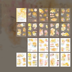 Золотистый Наборы для скрапбукинга своими руками, с 9шт. блокнотами для скрапбукинга и 9шт. декоративными наклейками для домашних животных, золотые, 140x100 мм