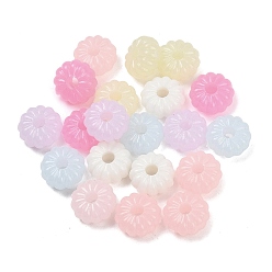 (52) Непрозрачная лаванда Пластиковые бусины, имитация желейных бусин, хризантема, разноцветные, 8.5x4.5 мм, отверстие : 2 мм, 2777 шт / 500 г