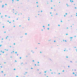 Pink 2.5 ярдов полиэфирной сетчатой ткани, аксессуары, с пластиковой блестка, розовые, 1500x0.2 мм