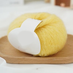 Лимонный шифон Пряжа мохер, длинная шерстяная пряжа для вязания, для одежды шарфы свитера шали шапки, лимонный шифон, 20г/моток