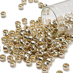 (PF558) PermaFinish Silver Metallic Тохо 3/0 круглые бусины, японский бисер, (pf 558) перманентный серебристый металлик, 5.5 мм, отверстие : 1.9 мм, Около 300 шт / 50 г