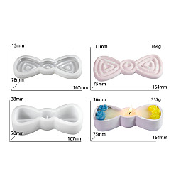 Bowknot DIY Silicone Storage Molds, Resin Casting Molds, Clay Craft Mold Tools, White, Bowknot, 168~170x80x14~38mm