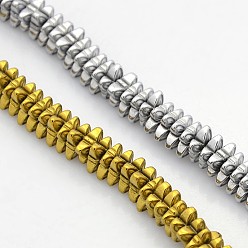 Mixed Color Electroplate Non-magnetic Synthetic Hematite Beads Strands, Butterfly, Mixed Color, 6x6x2mm, Hole: 1mm, about 181pcs/strand, 15.7 inch