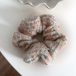 Легкий Лосось Ткань шерстяная пряжа аксессуары для волос, для девочек или женщин, резинка для волос / резинки для волос, светлый померанцевый, 130 мм