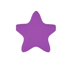 Темно-Фиолетовый Звезды силиконовые бусины, темно-фиолетовый, 35x35 мм