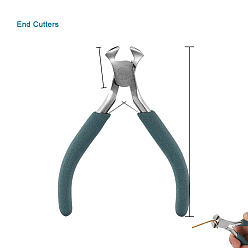 Нержавеющая Сталь Цвет Плоскогубцы из нержавеющей стали, не оставляющие следов ржавчины, изготовления ювелирных изделий поставок, кусачки для резки конца , цвет нержавеющей стали, 9.8 см