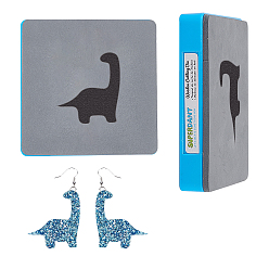 Dinosaur 1 шт. штампы для резки дерева, Со сталью, для diy scrapbooking / фотоальбом, декоративная тисняющая бумажная карточка, изготовление изделий из кожи, динозавр, 100x100x9 мм