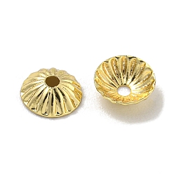 Золотой Сплав шарик крышки, долговечный, без свинца и без кадмия, цветок, реальный 14 k позолоченный, 5x2 мм, отверстие : 1 мм