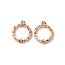 Light Gold Плоские круглые настройки кабошон латунь подвесные, настройки лотка для зубцов, долговечный, стойки покрытие, без свинца и без кадмия, золотой свет, лоток : 9.5 мм, 15x12.5x3 мм, отверстие : 1 мм