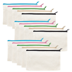 Светло-желтый Сумка для рукоделия из полиэстера и хлопка, холщовая сумка для ручек, универсальная дорожная косметичка на молнии, светло-желтый, 115x185x5 мм