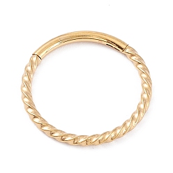 Золотой Витые серьги-кольца для девушек и женщин, массивные 304 серьги из нержавеющей стали, золотые, 14.7x1.2 мм, 16 калибр (1.3 мм)