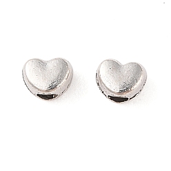 Antik Silber Farbe Tibetischer stil legierung perlen, cadmiumfrei und bleifrei, Herz, Antik Silber Farbe, 3.5x4x3 mm, Bohrung: 1.5 mm, ca. 7143 Stk. / 1000 g