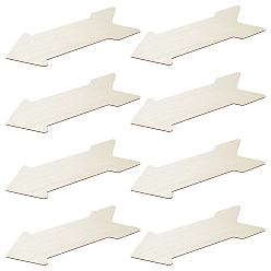 Папайя Оранжевый Незаконченная деревянная заготовка в форме стрелы, papayawhip, 400x150x2.5 мм