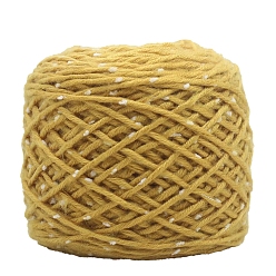 Золотистый Полиэфирная пряжа, твидовая пряжа, для вязания крючком принадлежности, золотые, 6 мм, около 240.59 ярдов (220 м) / моток