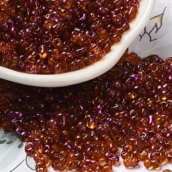 Темно-Оранжевый Спрей роспись стекла бисер, арахис, темно-оранжевый, 4~5x2~2.5x2~2.5 мм, отверстие : 0.8~0.9 мм, Около 8500 шт / фунт