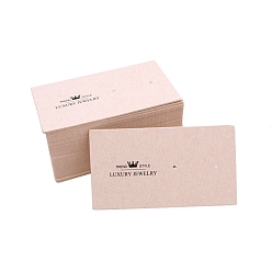 Розовый 100карточки для демонстрации бумажных сережек, туманная роза, прямоугольные, 5x9 см