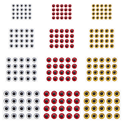 (52) Непрозрачная лаванда 240 шт. эпоксидная смола 3 наклейки с имитацией рыбьего глаза, плоско-круглые, разноцветные, 6~12x2 мм