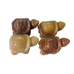 Красный Авантюрин Натуральный красный авантюрин украшения дисплей, украшение в виде черепахи по фэн-шуй для долголетия, для домашнего офисного стола, 38~42x25~27x20 мм