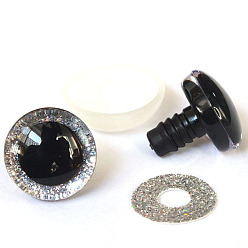 Светло-серый Пластиковый безопасный глазок для корабля, с распоркой, кольцо с блестками из искусственной кожи, для поделок куклы игрушки кукольные плюшевые животные изготовление, светло-серый, 20 мм