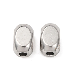 Нержавеющая Сталь Цвет 304 из нержавеющей стали бусы, овальные, цвет нержавеющей стали, 7.5x5x5 мм, отверстие : 2 мм