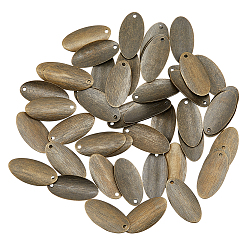 Античная Бронза Латунь пустой тег плоские овальные ломтик подвески, античная бронза, 18x9x2 мм, отверстие : 1 мм, 80 шт / коробка