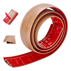 Сэнди Коричневый 2 самоклеящиеся защитные полосы из ПВХ, для шкафа, гардероба, стола, столешницы, деревянной доски, песчаный коричневый, 67.5x15 мм