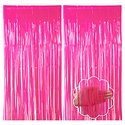Светло-Вишневый Шторы с бахромой для домашних животных, мерцающие шторы, на день рождения свадьба елочные украшения, светло-вишневый, 1000x2000 мм