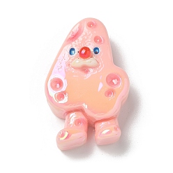 Number Гальваническая тема номера смоляные бусины, четыре, 32x21x12 мм, отверстие : 1.7 мм