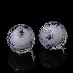 Прозрачный Прозрачные акриловые бусины, бусина в бусине, граненые, круглые, прозрачные, 20 мм, Отверстие : 2 мм , около 110 шт / 500 г