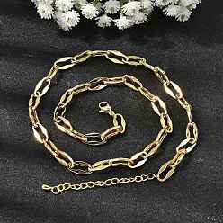 Настоящее золото 18K Ожерелья-цепочки из латуни для женщин, стойки покрытие, без кадмия и без свинца, долговечный, реальный 18 k позолоченный, 17.32 дюйм (44 см)