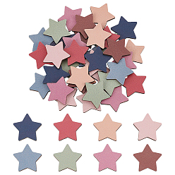 (52) Непрозрачная лаванда Листы с деревянными звездочками для персонализированных деревянных банок для наград., с тканевым мешком, разноцветные, 260x133x2.5 мм