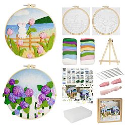 Цветок Иглы для валяния, наборы для валяния с инструкцией, стартовый набор для валяния иглой для начинающих художников, цветок, 235x235x75 мм