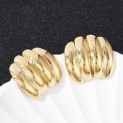 Rectangle 304 из нержавеющей стали серьги, ионное покрытие (ip), полоса, реальный 14 k позолоченный, прямоугольные, 24.5x25.5 мм