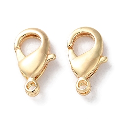 Light Gold Стойки обшивки латунь когтя омара застежками, долговечный, без свинца и без кадмия, золотой свет, 10x5.5x2 мм, отверстие : 1 мм