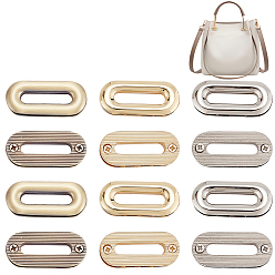 (52) Непрозрачная лаванда 12шт. 3 цвета сплав ввинчивающаяся люверсная втулка фурнитура, для изготовления пакетов, овальные, разноцветные, 3.9x2.1x0.6 см, Внутренний диаметр: 2.5 cm, 4 шт / цвет