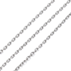 Нержавеющая Сталь Цвет 304 кабельные цепи из нержавеющей стали, пайки, цвет нержавеющей стали, 1x1x0.2 мм