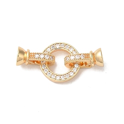 Золотой Покрытие стойки круглое кольцо латунь микропаве фианиты складные застежки, долговечный, без свинца и без кадмия, золотые, 30 мм