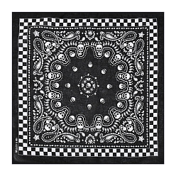 Tartan Хэллоуин хлопковые повязки на голову, шарф бандана, гетры шеи, бесшовные головные уборы, для бега на свежем воздухе, шотландка шаблон, 540x540 мм