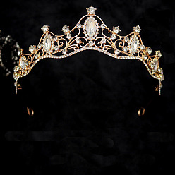 Кристалл Резинки для волос из цинкового сплава со стразами, корона для волос невесты, кристалл, 40x150 мм