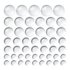 Clear 80Pcs 4 Size Transparent Glass Cabochons, Clear Dome Cabochon for Cameo Photo Pendant Jewelry Making, Half Round, Clear, 6mm/8mm/10mm/12mm, 20pcs/size